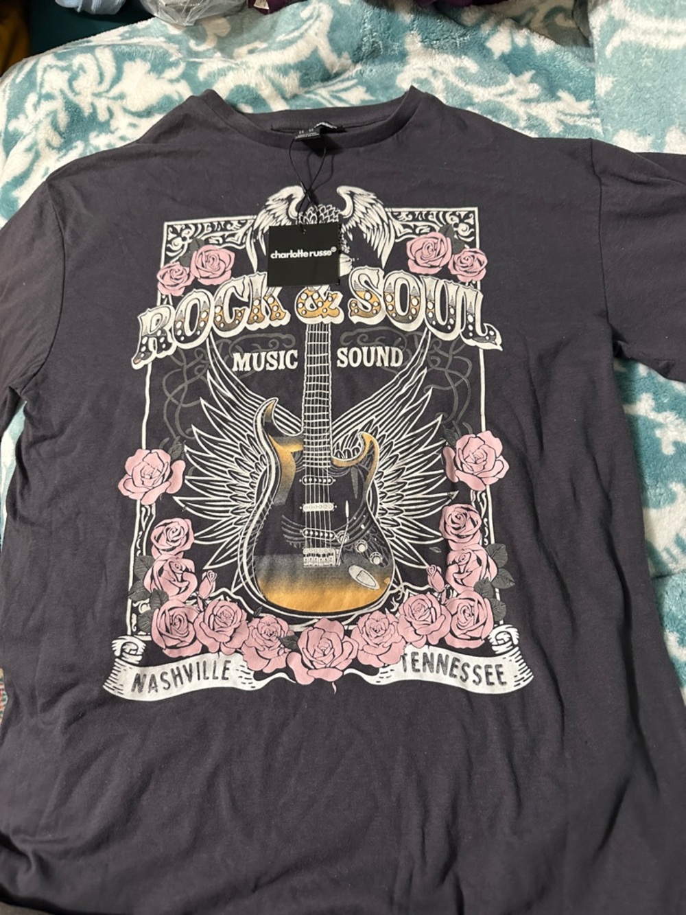 NWT bundle of 2 Charlotte Russe Graphic Tees Size XS and Size S
